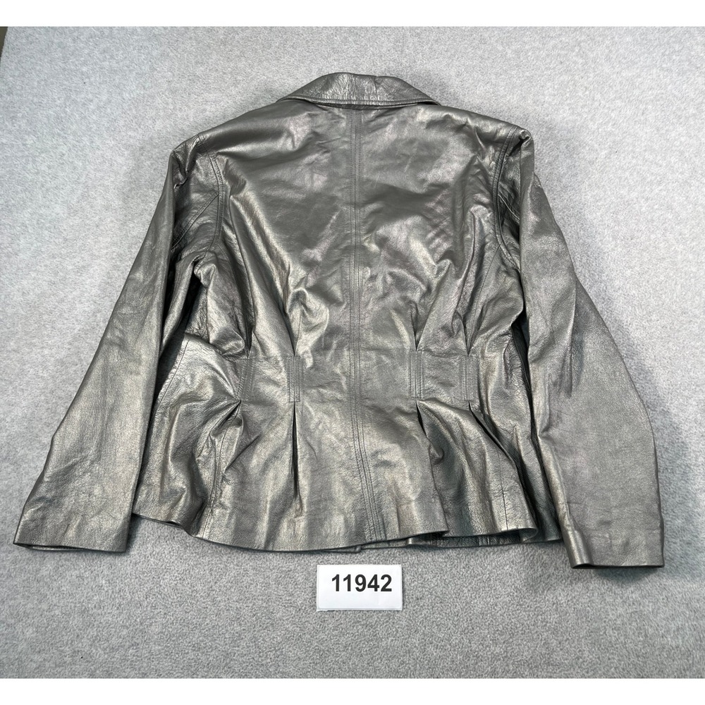 Vintage Wilsons Suede Leather Jacket Womens 14 Gray Lined Full Zip Winter Wear